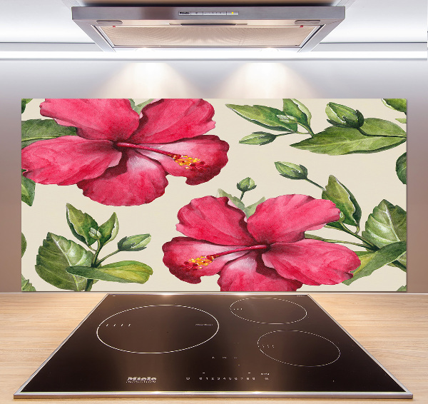 Panel do kuchyně Růžový hibiskus