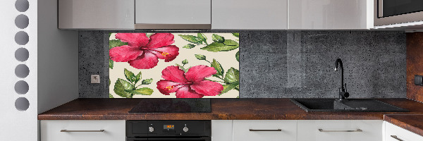 Panel do kuchyně Růžový hibiskus