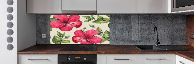 Panel do kuchyně Růžový hibiskus