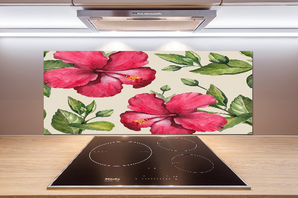 Panel do kuchyně Růžový hibiskus