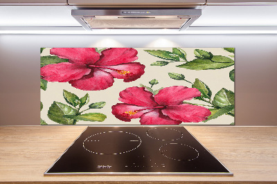 Panel do kuchyně Růžový hibiskus