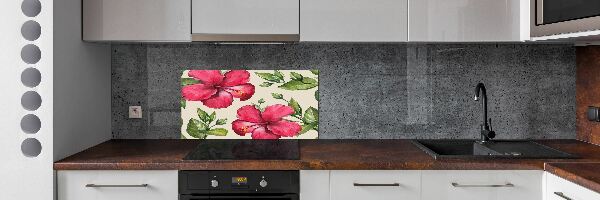 Panel do kuchyně Růžový hibiskus
