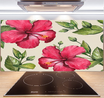 Panel do kuchyně Růžový hibiskus