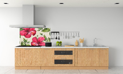Panel do kuchyně Růžový hibiskus