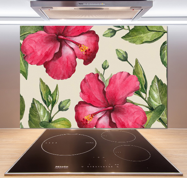 Panel do kuchyně Růžový hibiskus