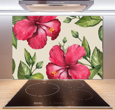 Panel do kuchyně Růžový hibiskus