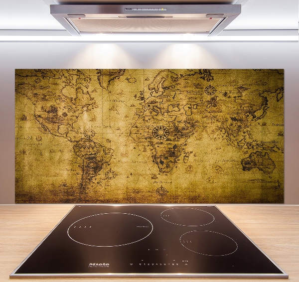 Panel do kuchyně Stará mapa světa