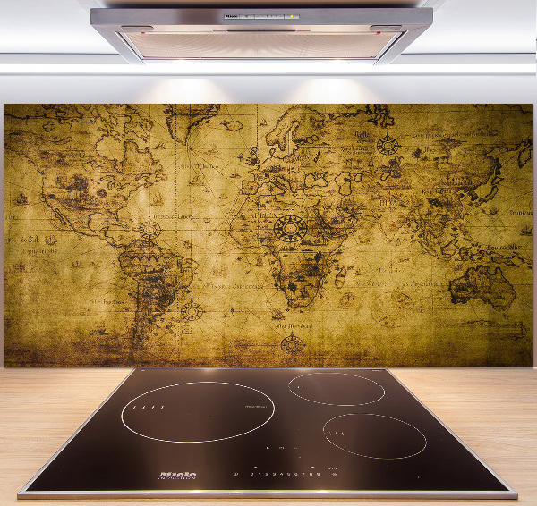 Panel do kuchyně Stará mapa světa