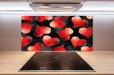 Panel do kuchyně Geometrická srdce