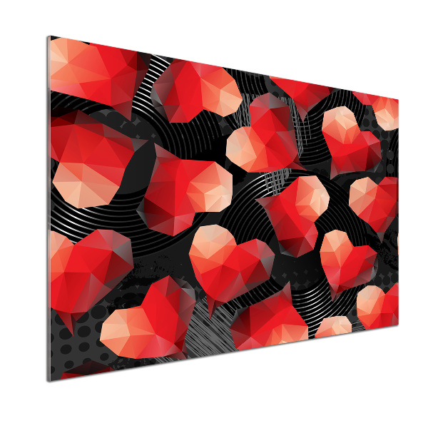 Panel do kuchyně Geometrická srdce
