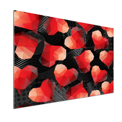 Panel do kuchyně Geometrická srdce