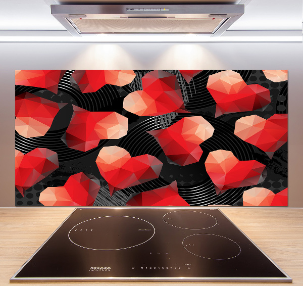 Panel do kuchyně Geometrická srdce