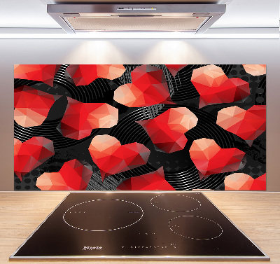 Panel do kuchyně Geometrická srdce