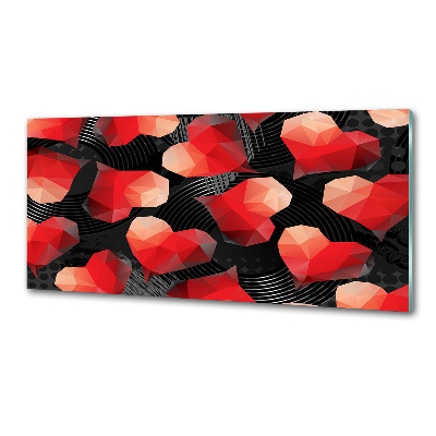 Panel do kuchyně Geometrická srdce