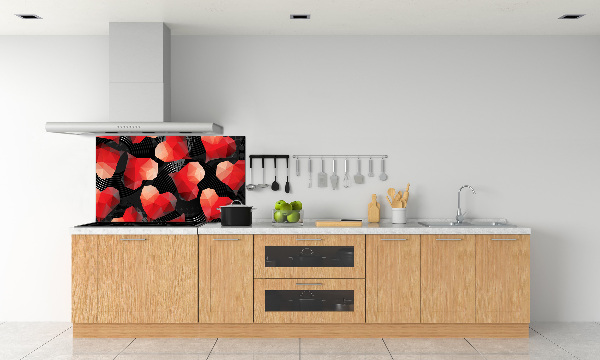 Panel do kuchyně Geometrická srdce