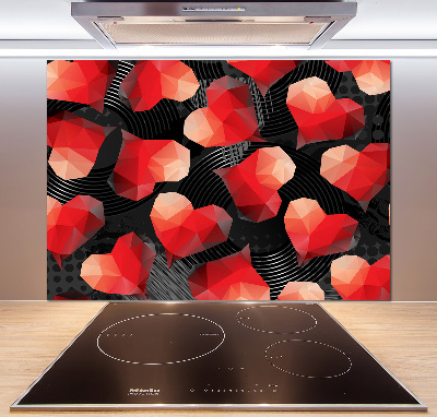 Panel do kuchyně Geometrická srdce