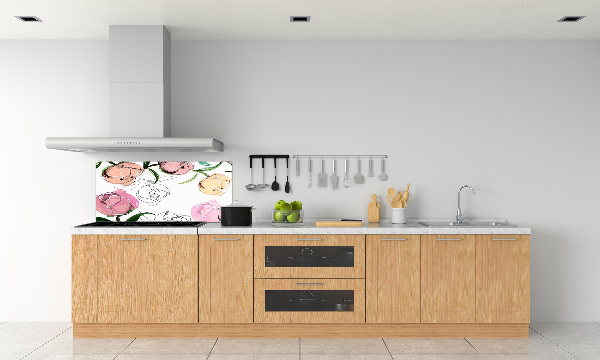 Dekorační panel sklo Pupeny pivoňky