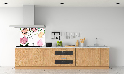 Dekorační panel sklo Pupeny pivoňky