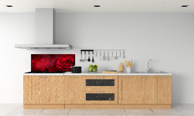 Panel lacobel Červená růže srdce