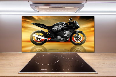 Skleněný panel do kuchynské linky Motorka