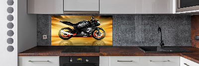 Skleněný panel do kuchynské linky Motorka