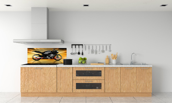 Skleněný panel do kuchynské linky Motorka