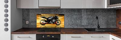 Skleněný panel do kuchynské linky Motorka