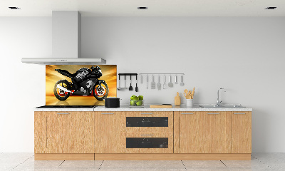 Skleněný panel do kuchynské linky Motorka