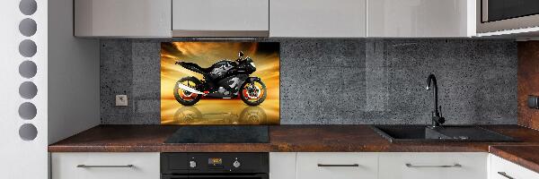 Skleněný panel do kuchynské linky Motorka