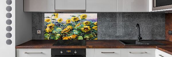 Dekorační panel sklo Slunečníky