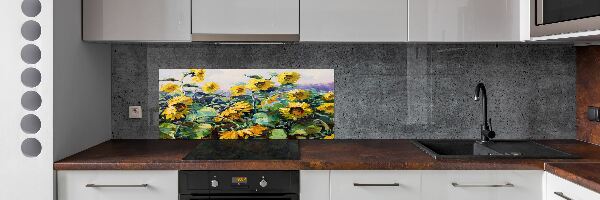 Dekorační panel sklo Slunečníky