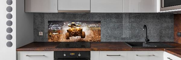 Skleněný panel do kuchyně Čtyřkolka