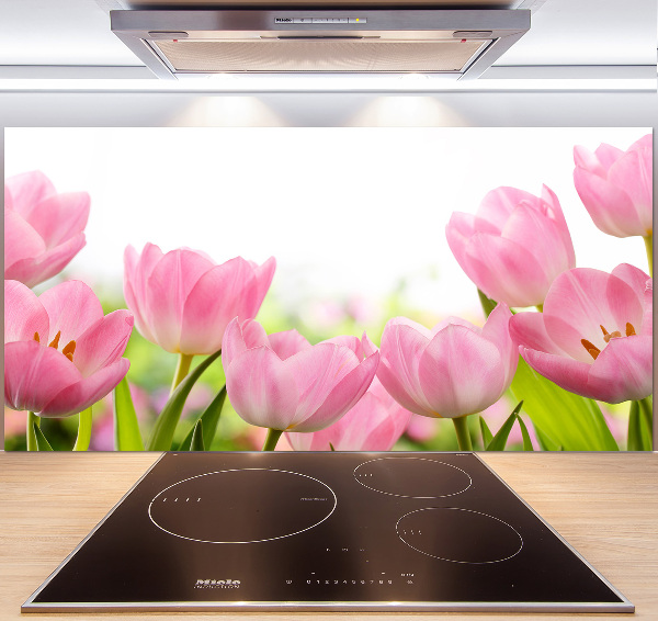 Panel do kuchyně Růžové tulipány
