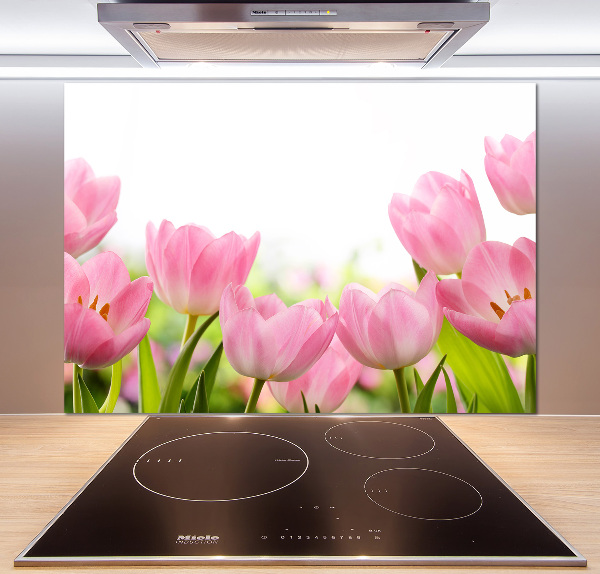 Panel do kuchyně Růžové tulipány