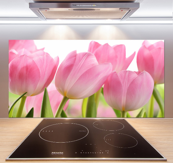 Panel do kuchyně Růžové tulipány
