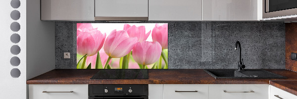 Panel do kuchyně Růžové tulipány
