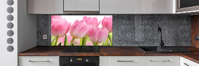 Panel do kuchyně Růžové tulipány