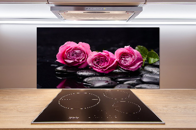 Dekorační panel sklo Růžové růže