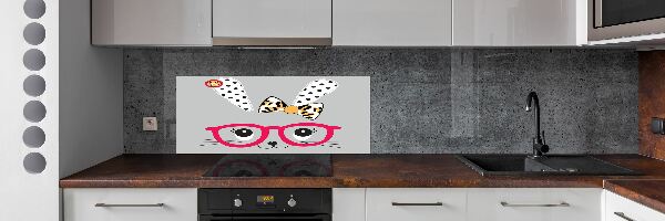 Panel do kuchyně Králík v brýlích