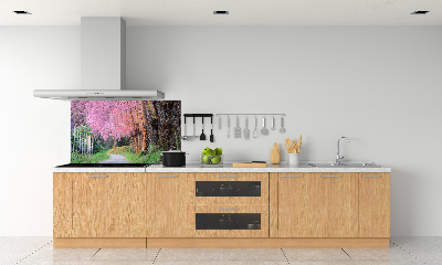 Dekorační panel sklo Květy višně