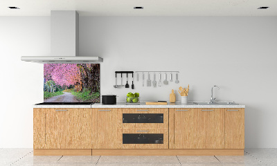 Dekorační panel sklo Květy višně