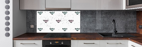 Skleněný panel do kuchynské linky Diamanty