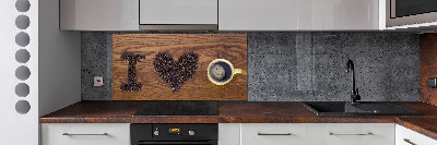Panel do kuchyně I love coffee