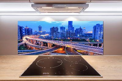 Skleněný panel do kuchyně Viadukt
