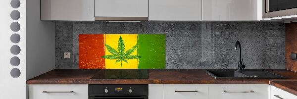 Dekorační panel sklo Rasta vlajka