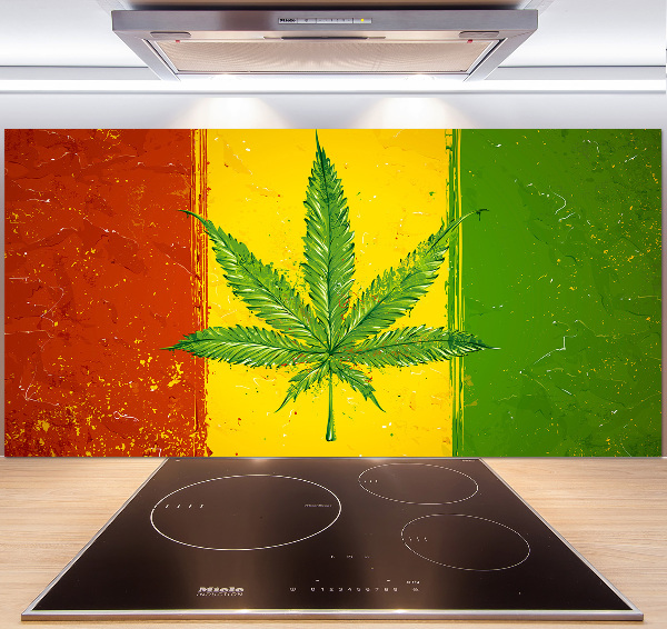 Dekorační panel sklo Rasta vlajka
