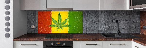 Dekorační panel sklo Rasta vlajka
