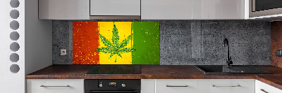 Dekorační panel sklo Rasta vlajka