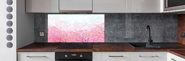 Dekorační panel sklo Květy višně
