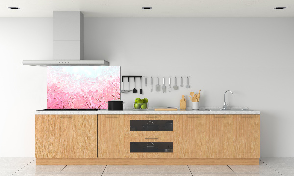 Dekorační panel sklo Květy višně